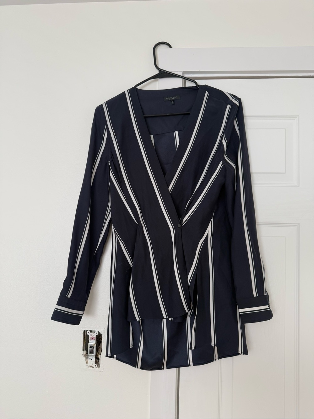 Rag & Bone Debbie Stripe Silk Blouse